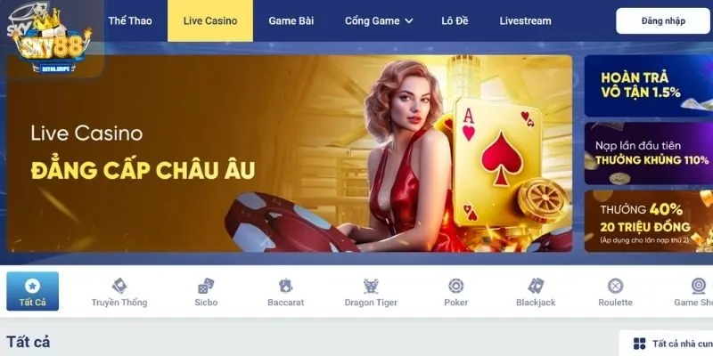 Khám phá Casino SKY88